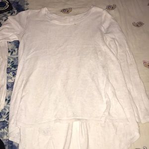 White high low sweater